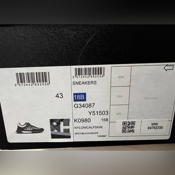 Chanel Men NYLON/CALFSKIN sneaker - Picture 3 of 8